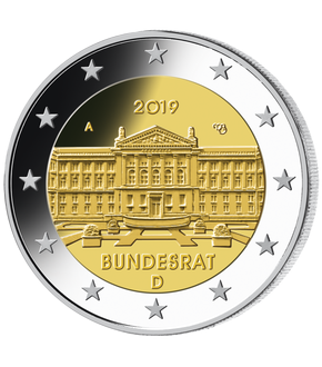 Monnaie de 2 Euros «70ème anniversaire de la fondation du Bundesrat» Allemagne 2019